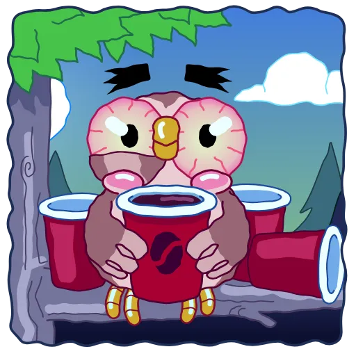 ☕️ Стикер «Wally the Owl» для Telegram