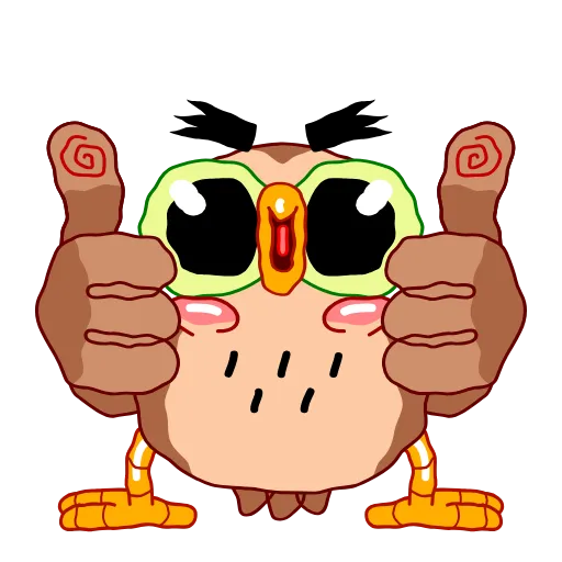👍 Стикер «Wally the Owl» для Telegram
