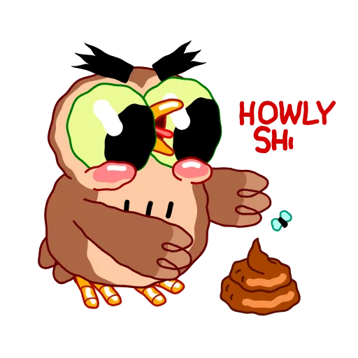 💩 Стикер «Wally the Owl» для Telegram