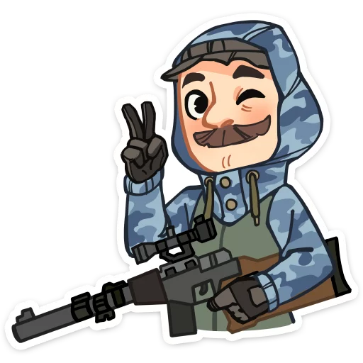 ✌ Стикер «Бравые ребята» для Telegram
