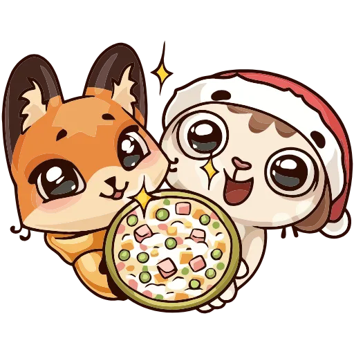 🥗 Эмодзи «Вместе теплее» для Telegram