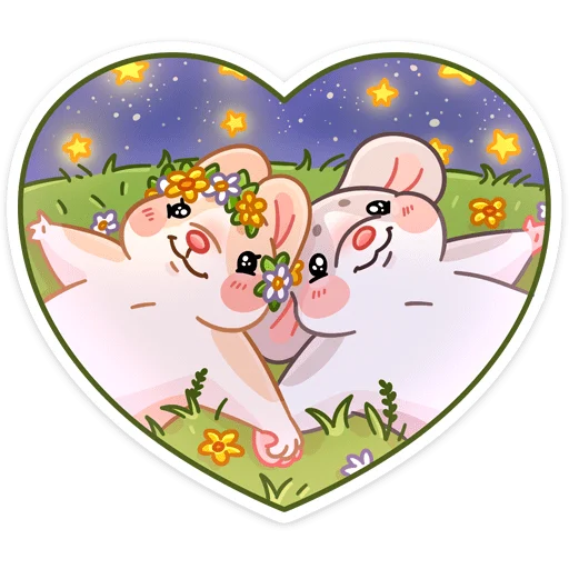 ❤️ Стикер «Зимние Обнизайки» для Telegram