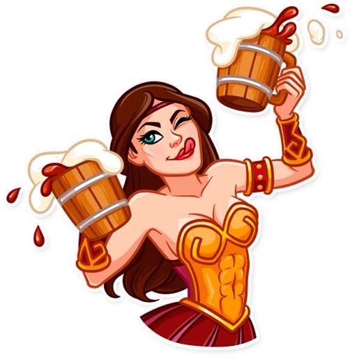 🍺 Стикер «Warrior Queen» для Telegram