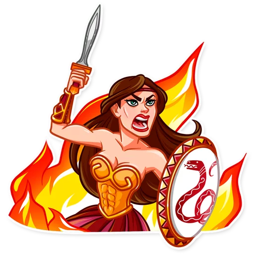 😤 Стикер «Warrior Queen» для Telegram