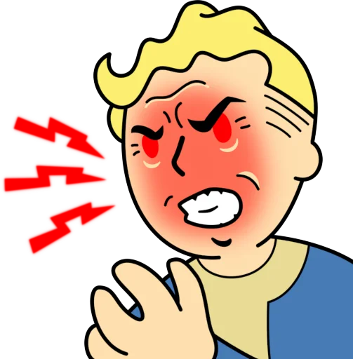 😡 Стикер «War, War Never Changes» для Telegram