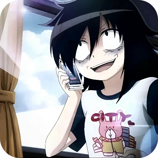 🤪 Стикер «WataMote» для Telegram