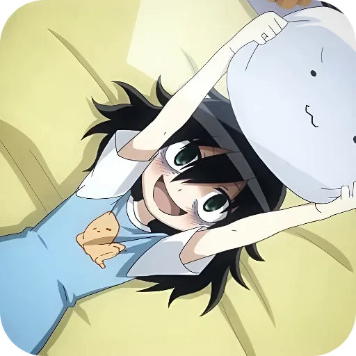 🥰 Стикер «WataMote» для Telegram