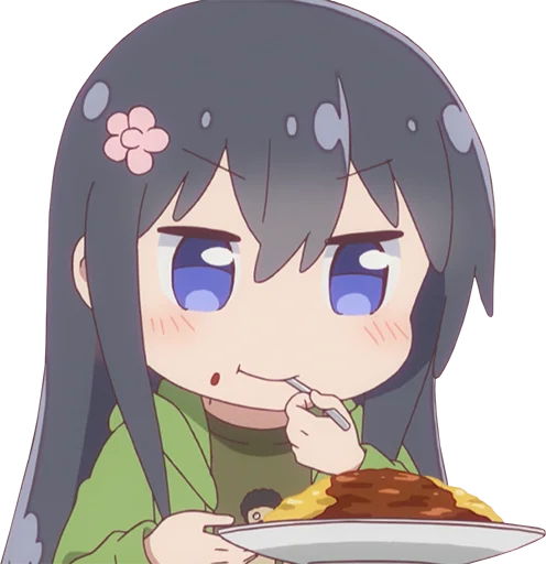 🍛 Стикер «Watashi ni Tenshi ga Maiorita» для Telegram