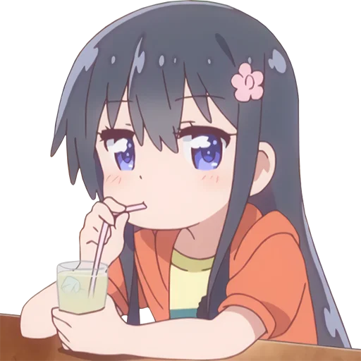 🥤 Стикер «Watashi ni Tenshi ga Maiorita» для Telegram