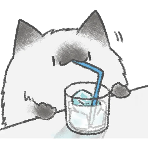 ☕️ Стикер «Акварельные котики» для Telegram