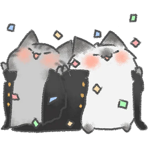 🤩 Стикер «Акварельные котики» для Telegram