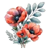 🌸 Эмодзи «Watercolor red» для Telegram