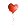 🎈 Эмодзи «Watercolor red» для Telegram