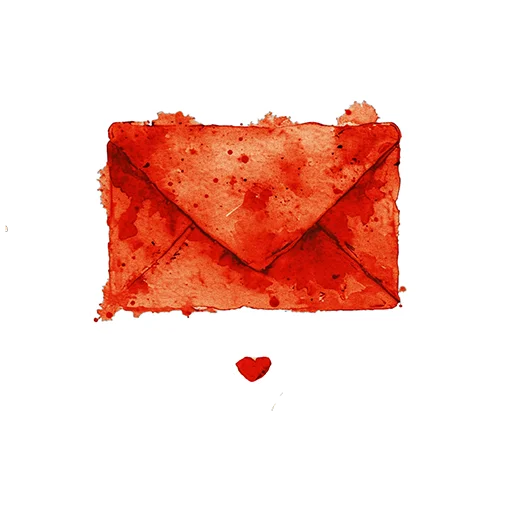 💌 Стикер «Watercolor red» для Telegram