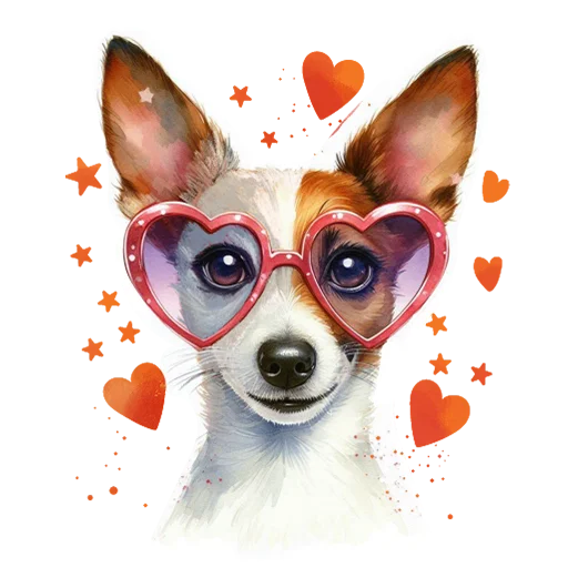 🐶 Стикер «Watercolor red» для Telegram