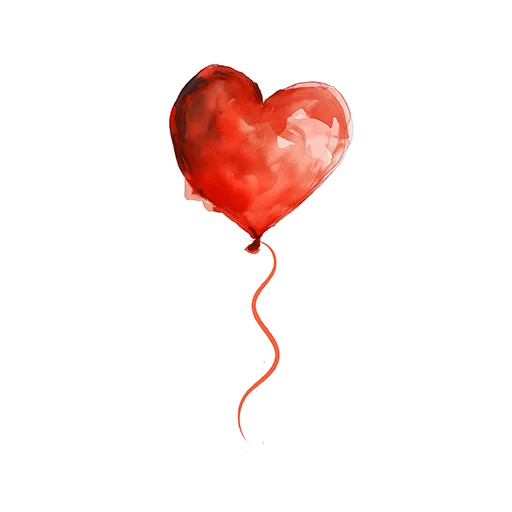 🎈 Стикер «Watercolor red» для Telegram