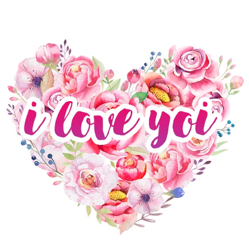❤️ Стикер «Акварельные цветы» для Telegram