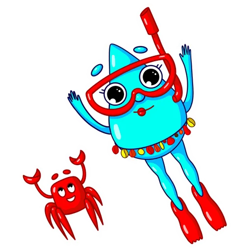 🤿 Стикер «Water drop» для Telegram