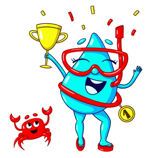 🥳 Стикер «Water drop» для Telegram