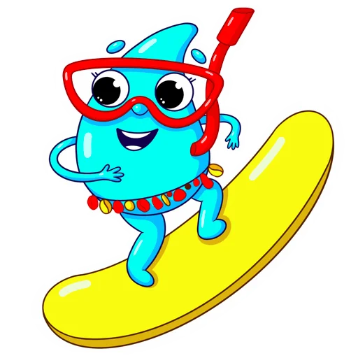 🏄‍♀️ Стикер «Water drop» для Telegram