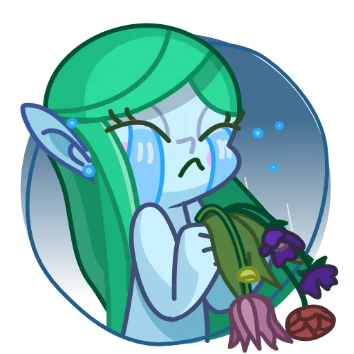 😭 Эмодзи «Water Lily» для Telegram