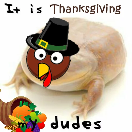🦃 Стикер «Wednesday My Dudes» для Telegram