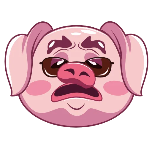 🙁 Эмодзи «Wellfed Pig» для Telegram