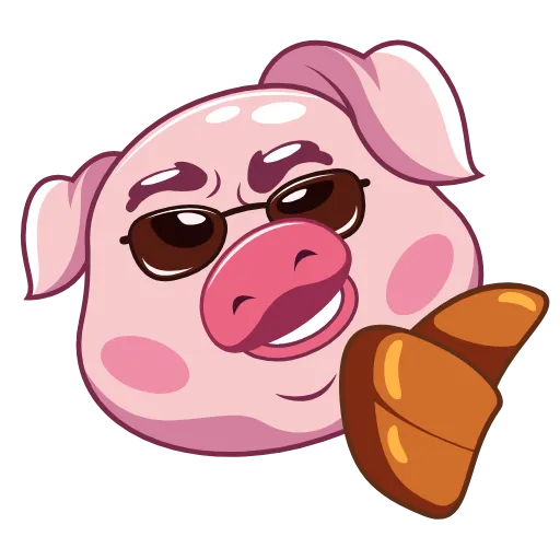 👍 Эмодзи «Wellfed Pig» для Telegram