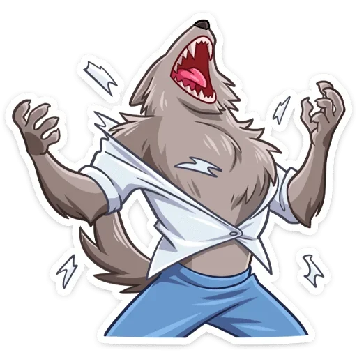 😡 Стикер «Вервольф» для Telegram
