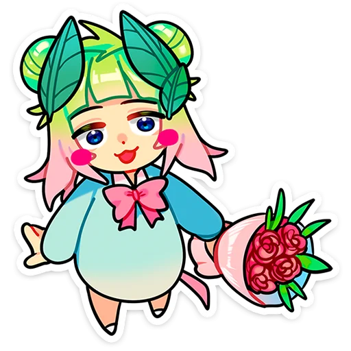 🌷 Стикер «Веснуля» для Telegram