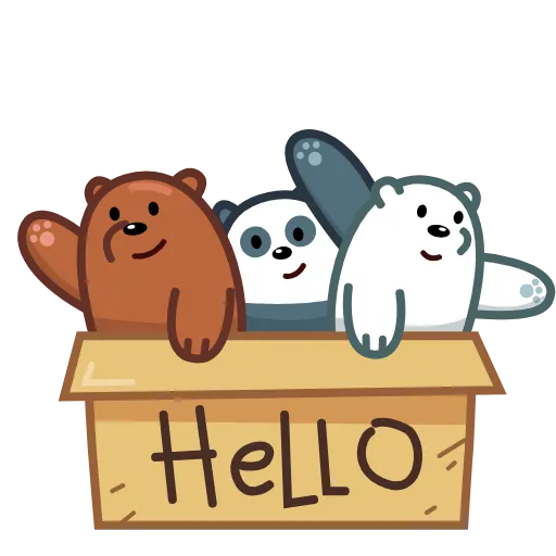 👋 Стикер «Three Bears» для Telegram