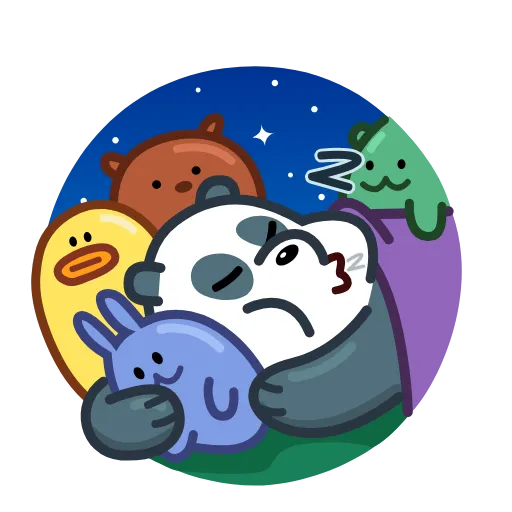 😴 Стикер «Three Bears» для Telegram