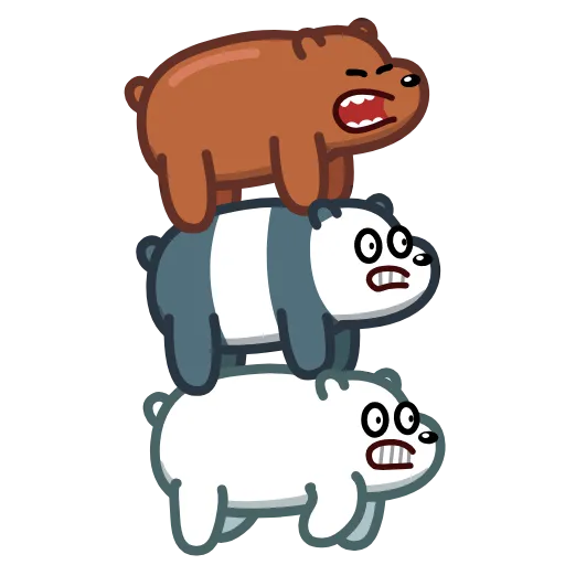 😬 Стикер «Three Bears» для Telegram