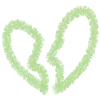 💔 Эмодзи «Wgreen - зелёный шрифт в карандашной рисовке» для Telegram