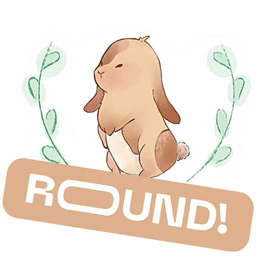 🐰 Стикер «Round стикерпак» для Telegram