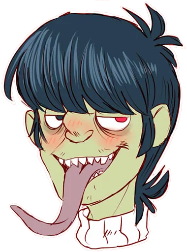 😏 Стикер «Whimsicalcannibal X Gorillaz» для Telegram
