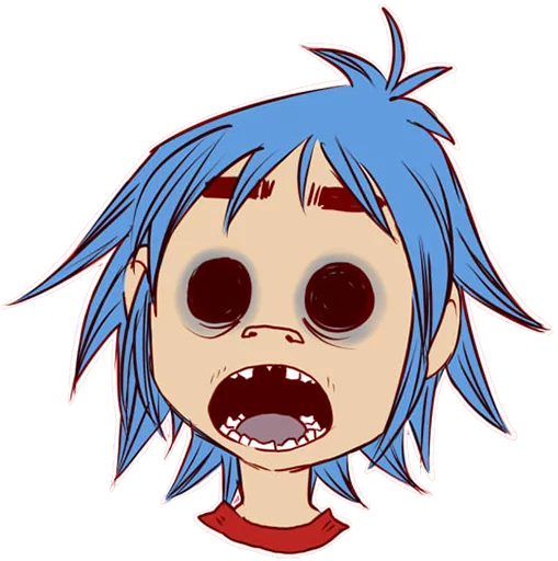 😧 Стикер «Whimsicalcannibal X Gorillaz» для Telegram