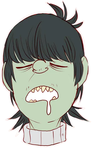 😪 Стикер «Whimsicalcannibal X Gorillaz» для Telegram