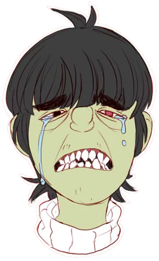 😭 Стикер «Whimsicalcannibal X Gorillaz» для Telegram