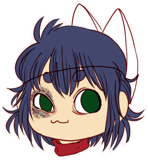 😽 Стикер «Whimsicalcannibal X Gorillaz» для Telegram