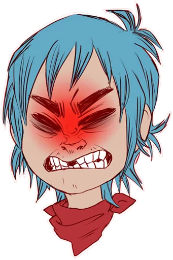 😡 Стикер «Whimsicalcannibal X Gorillaz» для Telegram