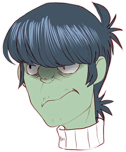 😠 Стикер «Whimsicalcannibal X Gorillaz» для Telegram
