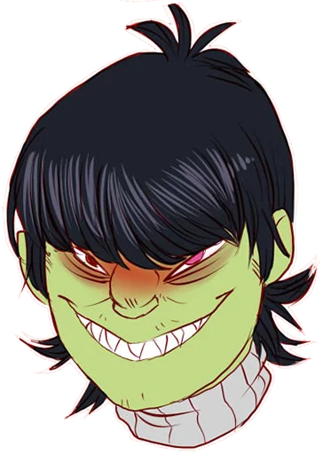 😼 Стикер «Whimsicalcannibal X Gorillaz» для Telegram