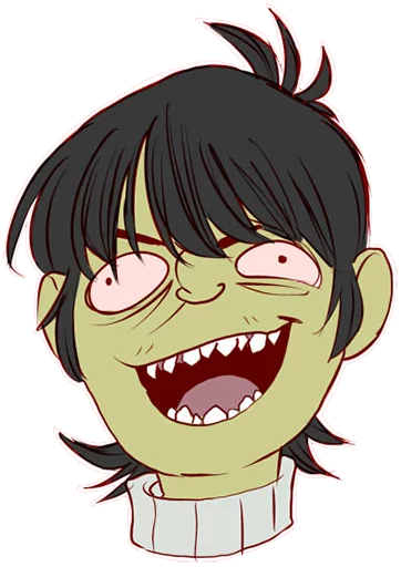 😆 Стикер «Whimsicalcannibal X Gorillaz» для Telegram