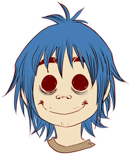 😊 Стикер «Whimsicalcannibal X Gorillaz» для Telegram