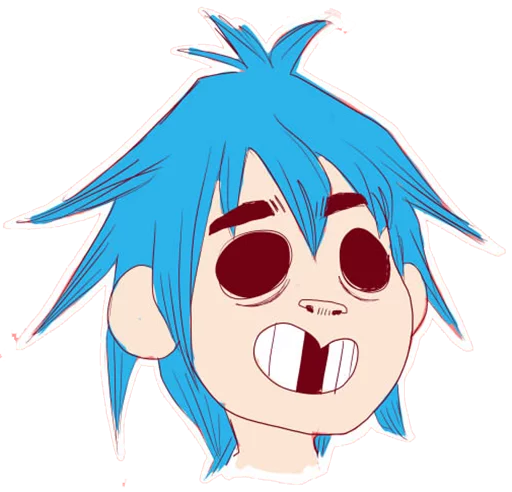 😬 Стикер «Whimsicalcannibal X Gorillaz» для Telegram