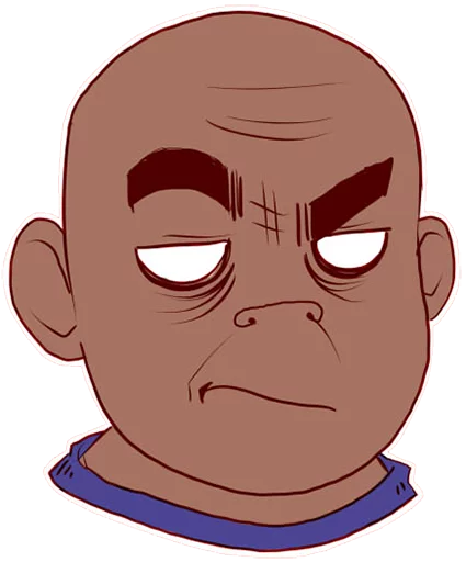 😕 Стикер «Whimsicalcannibal X Gorillaz» для Telegram