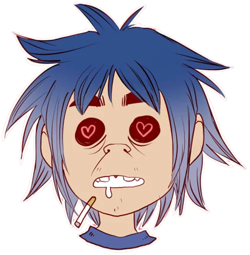 😲 Стикер «Whimsicalcannibal X Gorillaz» для Telegram