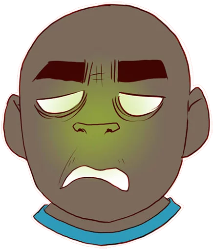 😰 Стикер «Whimsicalcannibal X Gorillaz» для Telegram