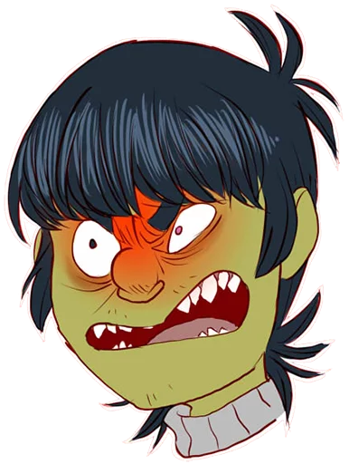 😤 Стикер «Whimsicalcannibal X Gorillaz» для Telegram